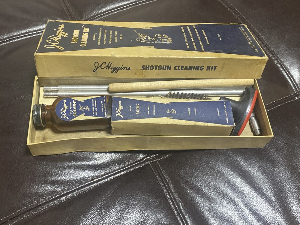 J C Higgins 12 16 Ga Vintage Shotgun Cleaning Kit Number 772 Complete 1960’s