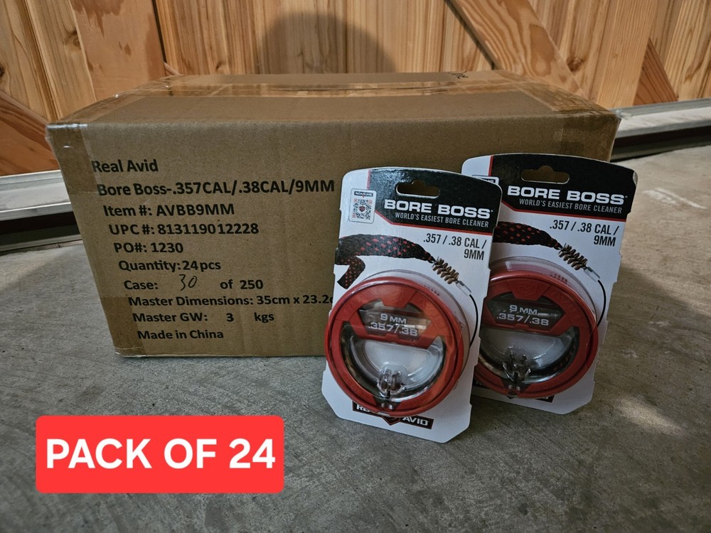 Real Avid Bore Boss Gun Cleaning Snake – For 9mm, 38, and 357 pistols CASE Of 24