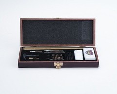 UGC66W Universal 17 Piece Gun Cleaning Kit, Real Wood Storage Box