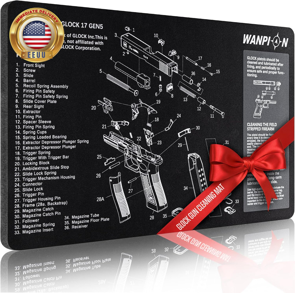 Gun Cleaning Mat 20″×12″ – Thick Protection, Leak-Proof Surface, Non-Slip Oil Re