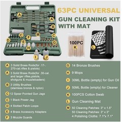 iunio Gun Cleaning Kit Universal Gun Cleaning All Caliber and Carrying Case New