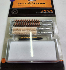 Field & Stream Cleaning Essentials for .270 Caliber w/ Bronze Brush Cotton Map B