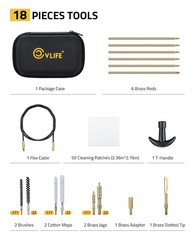 .177 .22 Caliber Gun Cleaning Kit with 6 Rods 5.56mm .22 .223 .17 Rifle Pisto…