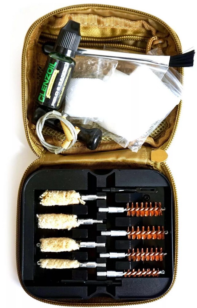 Clenzoil Multi-Caliber Pistol Kit Tan Gun Cleaning Kit – 2076