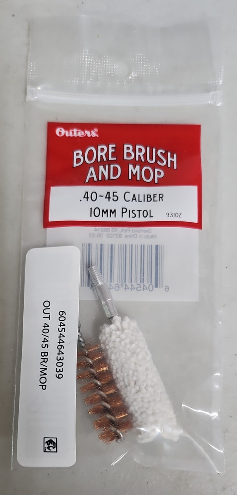 ~Outers~ Bore Brush and Cotton Mop Combo .40 -.45 Caliber 10mm Rifle ~93102