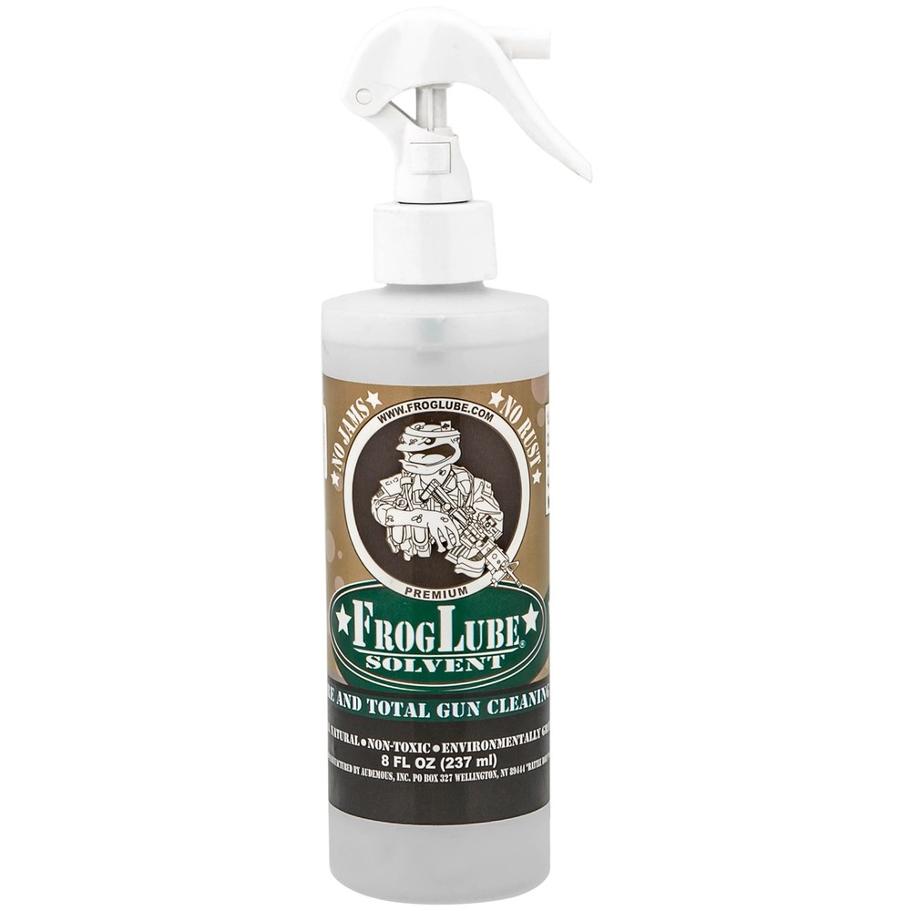 FrogLube Solvent Spray 8oz Bio-Based Gun Cleaner For Firearms Solvent Bottle