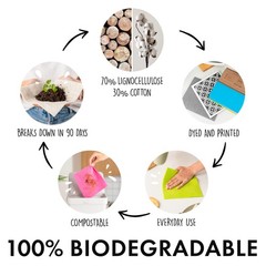 SUPERSCANDI 10-Pack Biodegradable Compostable Reusable Cleaning Cloths