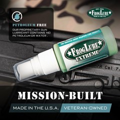 FrogLube Extreme 1 oz Bio Based Gun Lubricant Non Toxic Mint Scent CLP Oil