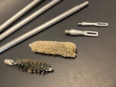 Vintage Aluminum 440 Caliber Muzzle Loading Cleaning Rod with Brushes