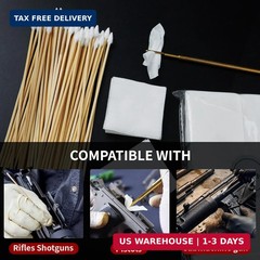 PINGMIC Gun Cleaning Supplies Set in Storage Box – Gun Cleaning Patches and Long