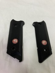 Ruger Grips For Mark IV, Black Polymer W/ Red Ruger Medallion NEW .22 NIP NOS