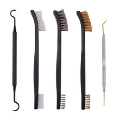 Gun Cleaning Nylon Brush & Pick Kit in Zippered Organizer Carry Case (8 Pieces)