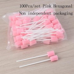100pcs Disposable Cleaning Cleaner Swab Oral Care Sponge Swab Tooth Cleaning Mou