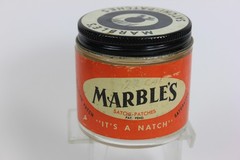 Marble’s Satchi Patches Small Jar Paper Label Marble Arms Corp Gladstone Mi.