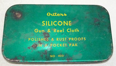 Outers Vintage Silicone Gun & Reel Polishes & Rust Proofs No 420 Metal Tin