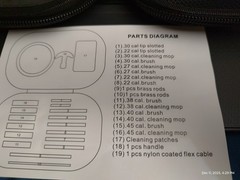 19 Piece Pistol Cleaning Kit .22-.50cal