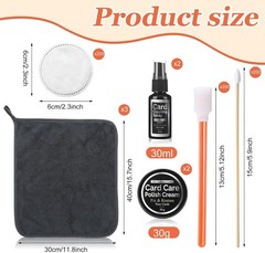 Trading Card Cleaning Kit Includes Spray Polish Paste Microfiber Cloth Cotton