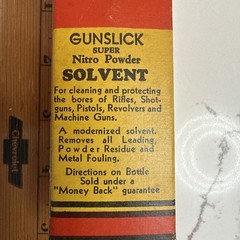 Vintage Outers Labs Gunslick Solvent Bottle And Box. New Unopened