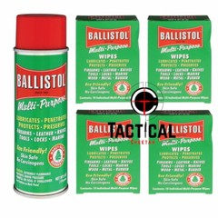 Ballistol, 1 Can of 6 oz Spray Gun Cleaning Multi-Purpose Wipes ( 40 wipes) &