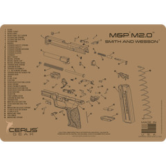 SMITH & WESSON M&P M2.0 SCHEMATIC HANDGUN MAT FDE