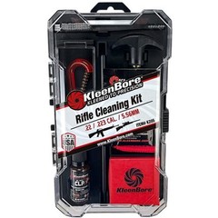 KleenBore Rifle Cleaning Kit .22/.223/5.56mm K-205 Steel Rod Case & Accessories