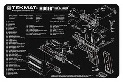 TekMat TEKR17RUGERLC9 Ruger LC9 Cleaning Mat Black/White Rubber 11″x17″ Ruger LC