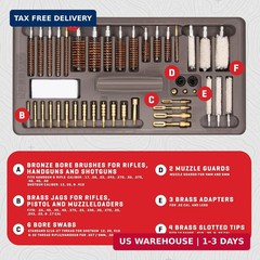 Allen Company Universal Gun Cleaning Kit and Tool Box – Rifle, Shotgun, and Hand