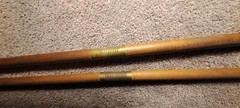 Vintage Gun Cleaning Rod – Wood & Brass – Two Rods Two Tips