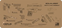SMITH & WESSON EQUALIZER Instructional Jumbo 12″ X 27″ Gun Mat FDE
