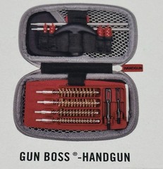 REAL AVID HANDGUN CLEANING COMBO: GUN BOSS HANDGUN / SMART MAT /CLEANING PATCHES