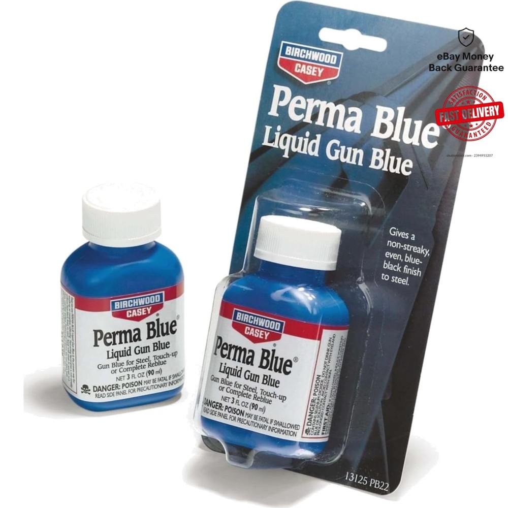 High-Quality 3 Fl Oz Perma Blue Liquid for Scratch Repair on Steel Firearms
