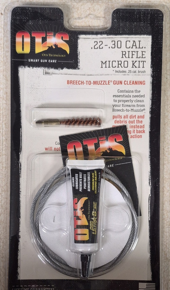 Otis .22-.30 Cal Rifle Micro Cleaning Kit Breech-to-Muzzle Gun Cleaning