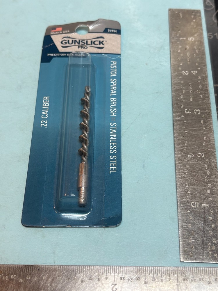 Gunslick Pro Pistol Bore Brush .22 Caliber Spiral Stainless Steel New