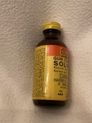 Vintage Outers Gunslick Gun Solvent ~ Mallard Duck Scene ~ Box & Empty Bottle