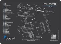 For Glock 48 Schematic Handgun Mat Cerus Gear Grey