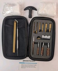 BOOSTEADY Gun Cleaning Kit w/ Case Brass Rods Brushes & Accessories