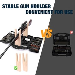 Universal firearm cleaning kit, complete with a brasscleaningrodandcleaningstand