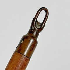 Vintage 2 Piece Brass Fitting & Wood Shotgun/Rifle Cleaning Rod Patch Loop