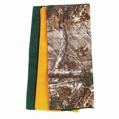 RealTree Microfiber Towels – 3 Pack – Green, Orange, & Camo w/Free RemOIl Packet