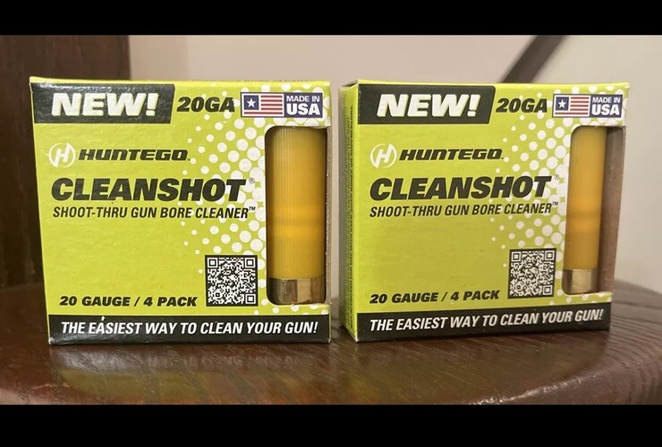 Huntego 20 Gauge CleanShot Shoot-Thru Gun Bore Cleaner 4 Pack Each (8 Total) 2pk