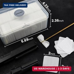 PINGMIC Gun Cleaning Supplies, 2″ Lint Free Patches, Highly Absorbent Square Clo