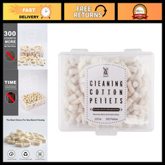 300 Cleaning Pellets Cotton Wool Felt for .22/.177 Caliber Air Gun Maintenance