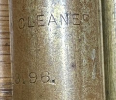 Antique C. M. Powers Brass Gun Cleaner