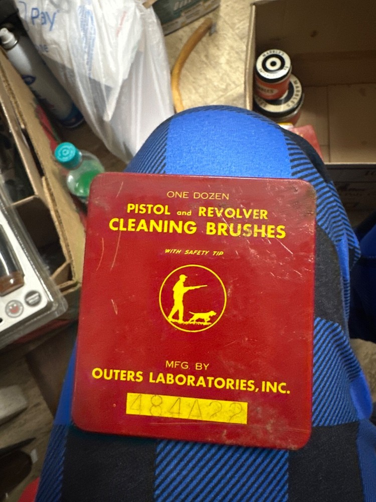 One dozen pistol and revolver cleaning brushes only 4 in tin No.484A22 outers