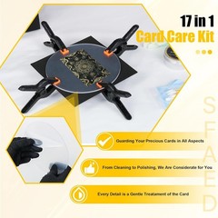 Card Care Cleaning Kit 17-in-1 Card Polishing Restoration Kit for Trading Cards
