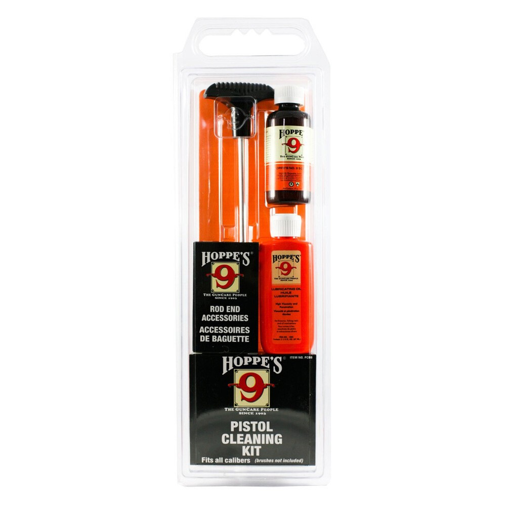 Hoppe’S Universal Pistol Aluminum Rod Cleaning Kit Clamshell Pack (Pcob)
