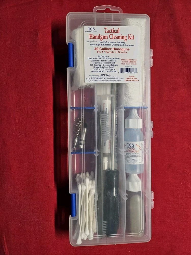 TCS 40 Caliber Handgun Cleaning Kit. For 5″ Barrel’s Or Shorter. 3009UM.