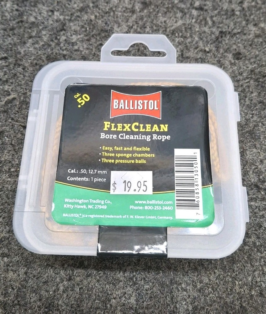 Ballistol FlexClean Bore Cleaner for .50 Caliber Firearms. Bx8
