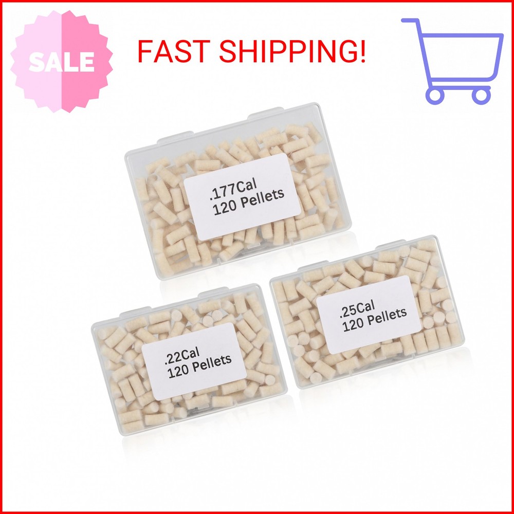 Cleaning Cotton Wool Felt Airgun Cleaning Pellets for Maintenance .25 Caliber Pe