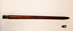 Antique 3 Piece Wood Rifle Gun Shotgun Cleaning Rod w/ Brass Fittings 36″